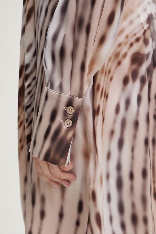 Guess haljina u stilu košulje YSALINE W6GK37.W1861 bež