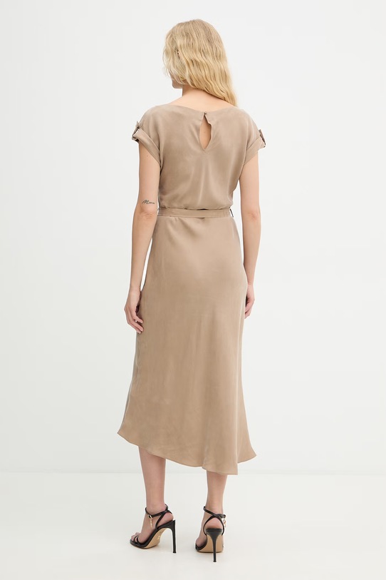 Ρούχα Guess φόρεμα με βισκόζη DALIA W6GK50.W1950 μπεζ