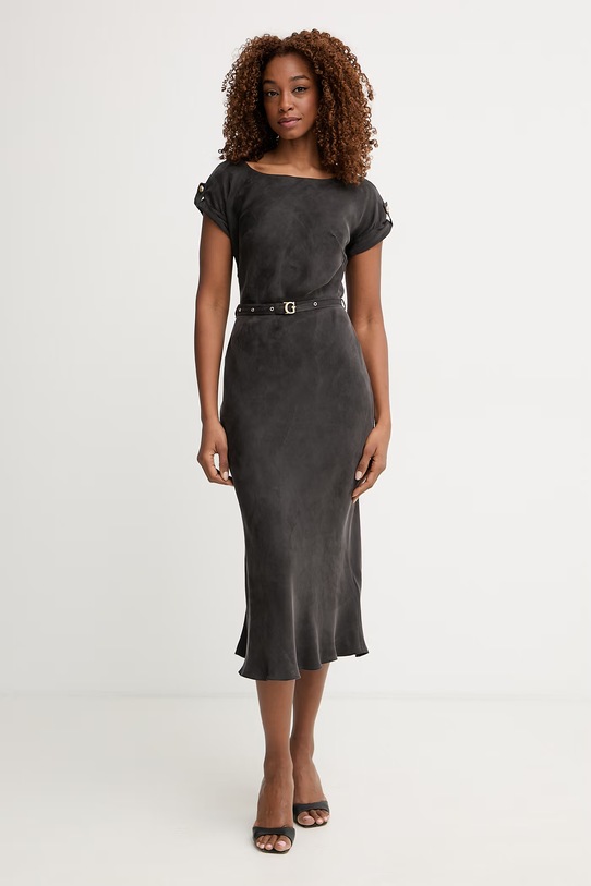 Guess рокля от вискоза DALIA черен W6GK50.W1950