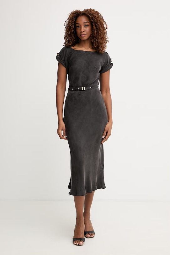 Guess рокля от вискоза DALIA черен W6GK50.W1950