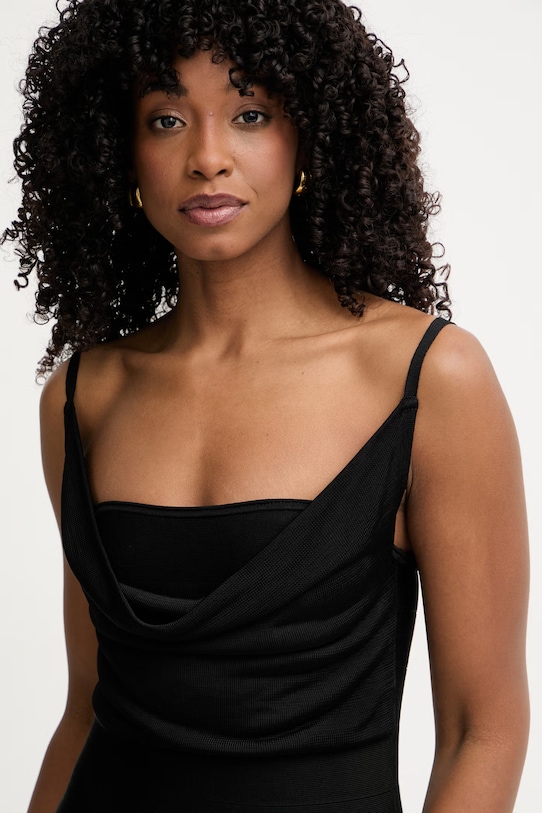 Guess φόρεμα bodycon με βισκόζη ARISA μαύρο W6GK83.Z0686