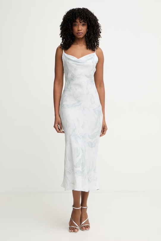 Guess šaty ve stylu spodničky s viskózou AKILINA šedá W6GK94.W2266