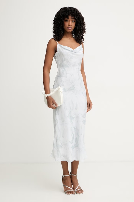 Guess šaty ve stylu spodničky s viskózou AKILINA W6GK94.W2266 šedá SS26