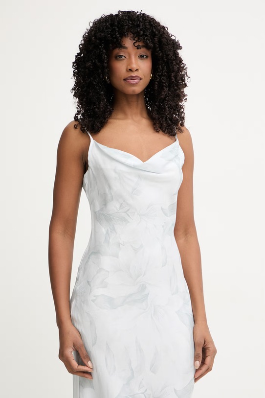 Guess šaty ve stylu spodničky s viskózou AKILINA šedá W6GK94.W2266