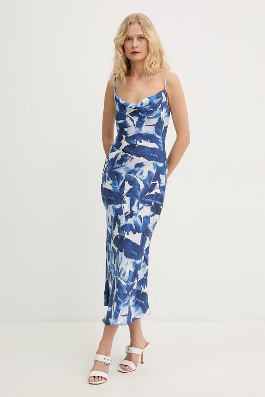 Guess платье в бельевом стиле с вискозой AKILINA W6GK94.W2266 голубой SS26