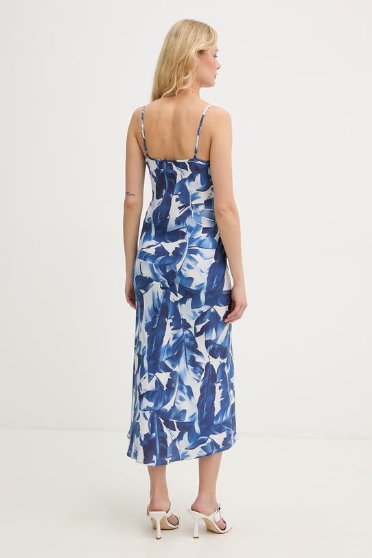 Одяг Guess білизняна сукня з віскозою AKILINA W6GK94.W2266 блакитний
