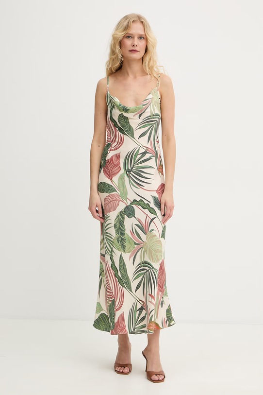 Guess spodnja obleka z viskozo AKILINA zelena W6GK94.W2266