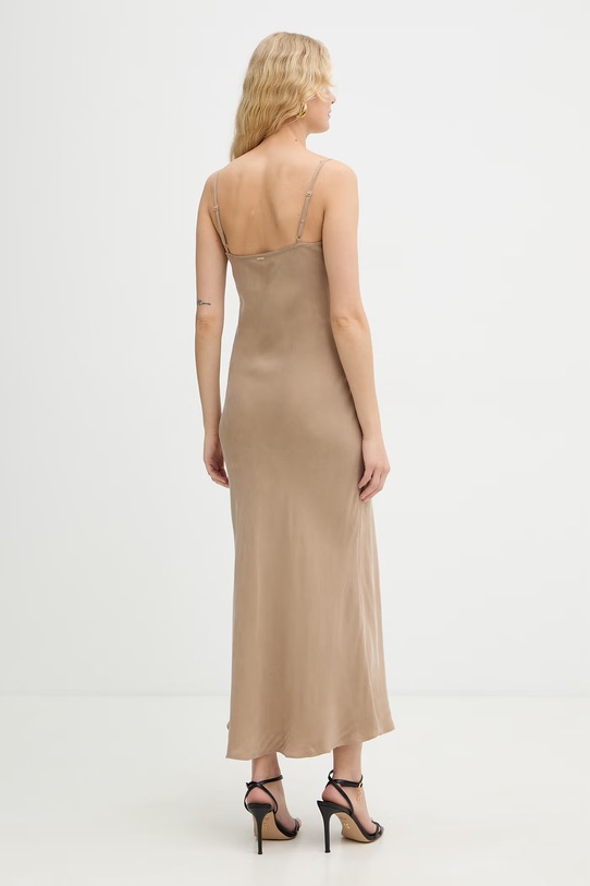 Одяг Guess білизняна сукня з віскозою AKILINA W6GK94.W2266 бежевий