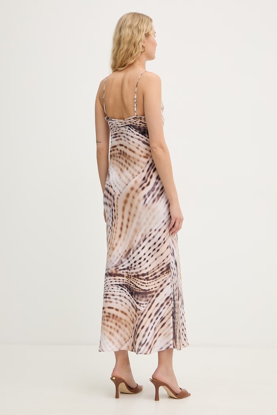 Guess spodnicové šaty s viskózou AKILINA W6GK94.W2266 béžová SS26