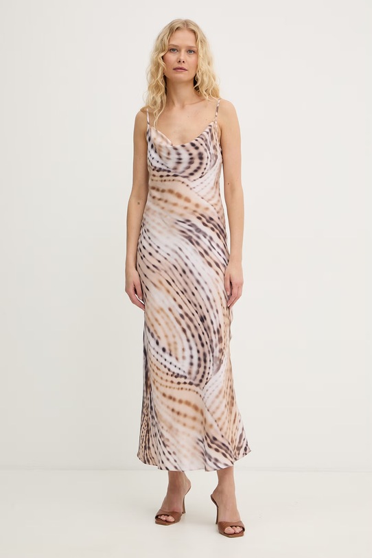 Ρούχα Guess Φόρεμα lingerie με βισκόζη AKILINA W6GK94.W2266 μπεζ