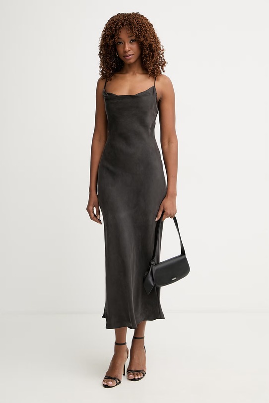 Guess šaty ve stylu spodničky s viskózou AKILINA W6GK94.W2266 černá SS26