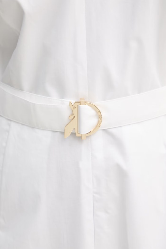 Patrizia Pepe sukienka koszulowa bawełniana biały 2A3006.A9B9