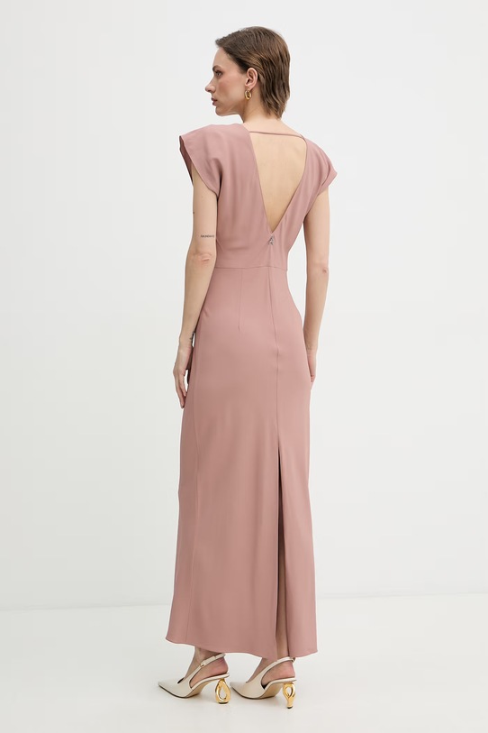 Odzież Patrizia Pepe sukienka z wiskozą 2A3036.A738 brązowy