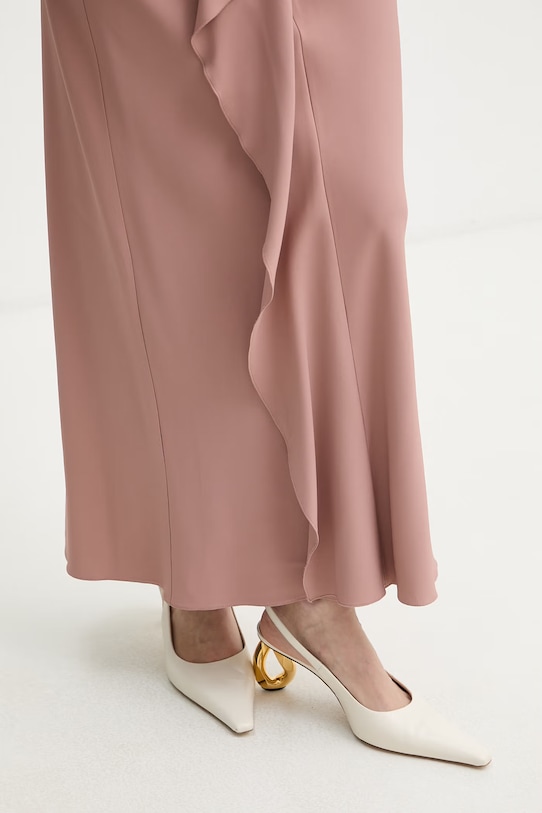 Patrizia Pepe šaty s viskózou 2A3036.A738 hnedá