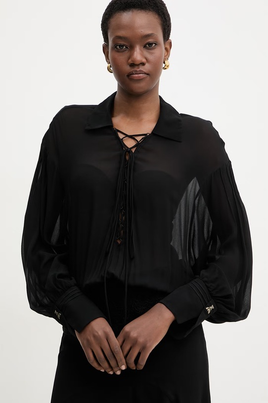 Patrizia Pepe sukienka z wiskozy czarny 2A3063.A776