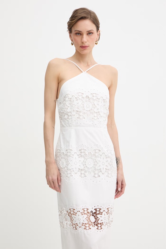 Patrizia Pepe sukienka letnia bawełniana biały 2A3069.A773