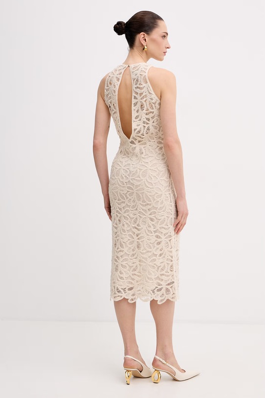 Odzież Patrizia Pepe sukienka bawełniana 2A3074.A774 beżowy