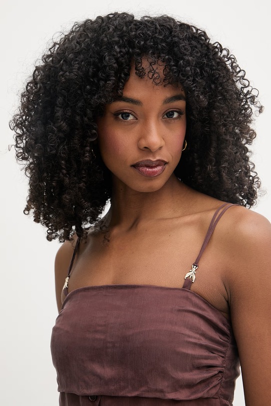 Patrizia Pepe sukienka z wiskozy brązowy 2C1713.A752