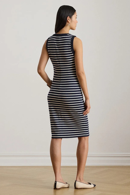 Lauren Ralph Lauren sukienka z wiskozą 200P09091 granatowy SS26