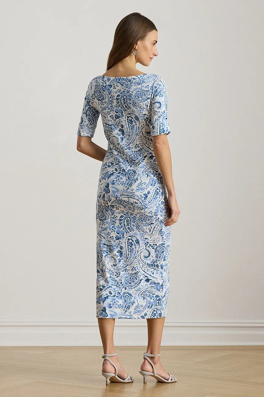 Lauren Ralph Lauren rochie din bumbac 200B22023 albastru SS26