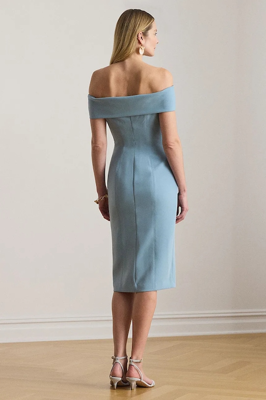 Lauren Ralph Lauren šaty s odhalenými ramenami 253982166 modrá SS26