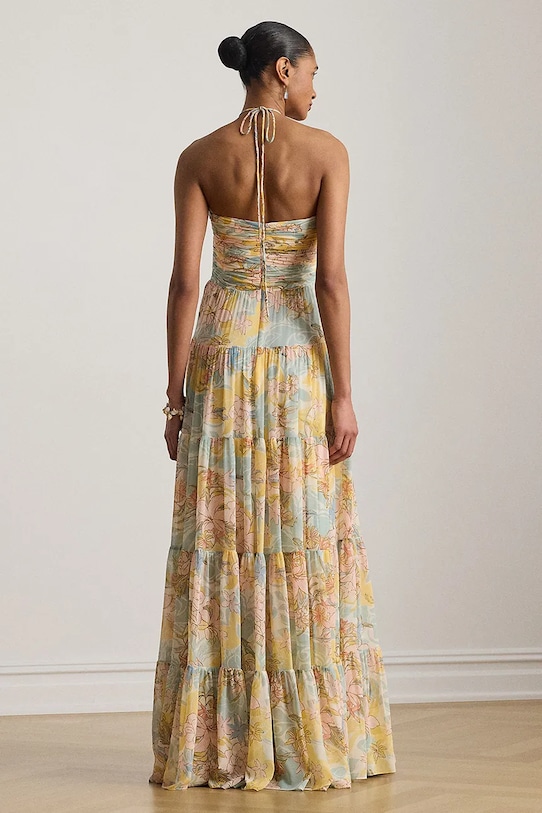 Lauren Ralph Lauren sukienka drapowana 253P08930 beżowy SS26