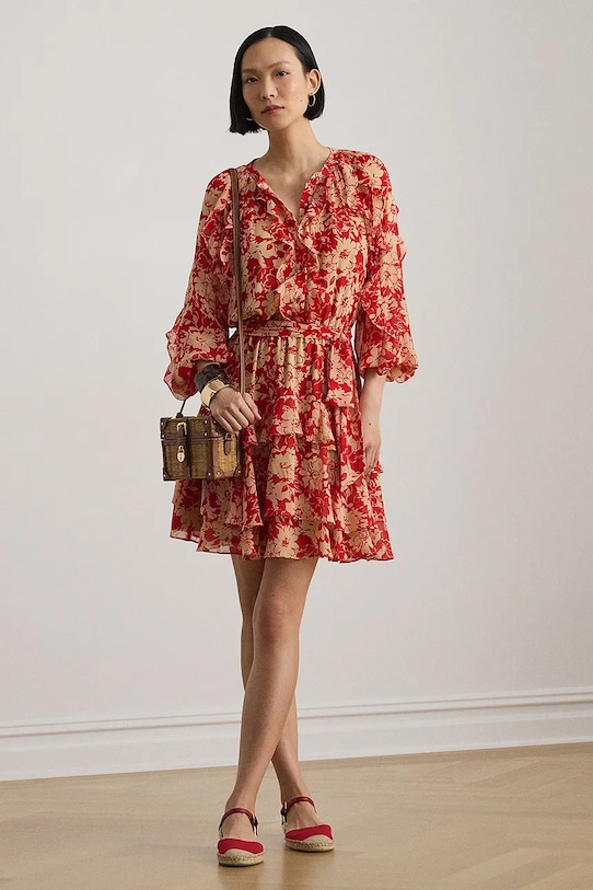 Lauren Ralph Lauren sukienka letnia czerwony 200P08669