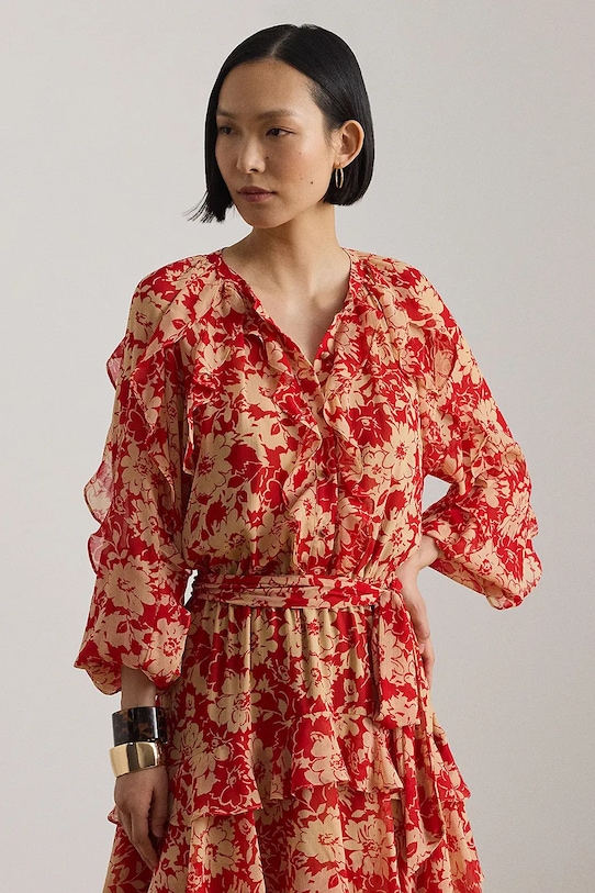 Odzież Lauren Ralph Lauren sukienka letnia 200P08669 czerwony