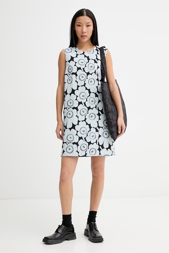 Marimekko летнее платье с хлопком 095135 голубой SS26