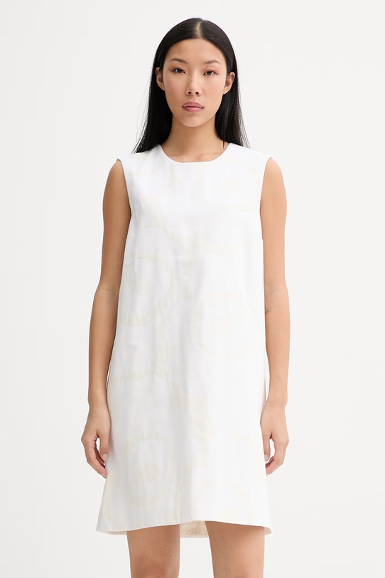 Marimekko haljina s pamukom bež 095137