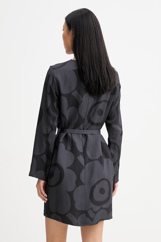 Odjeća Marimekko haljina od viskoze 095132 crna