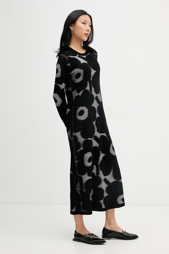Marimekko šaty s vlnou 095020 čierna SS26