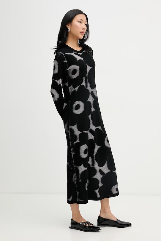 Marimekko šaty s vlnou 095020 čierna SS26