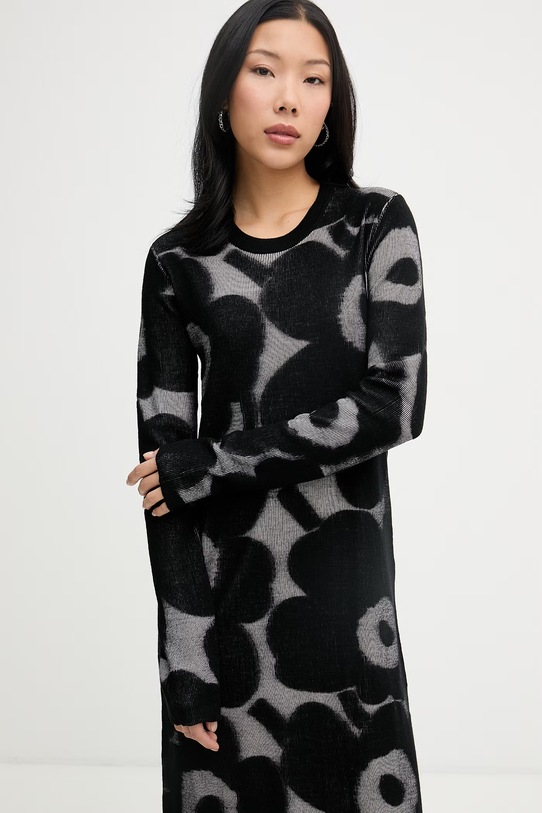 Marimekko šaty s vlnou čierna 095020