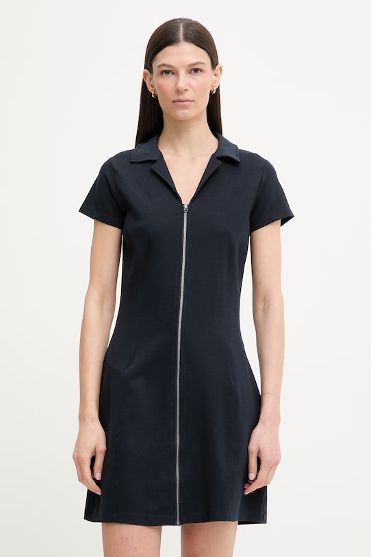 G-Star sukienka z wiskozą Soft sculpt fit flare granatowy D28665.E406