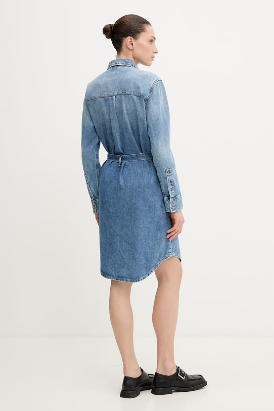 Odzież G-Star sukienka koszulowa jeansowa Shirt Belt D28497.D252 niebieski