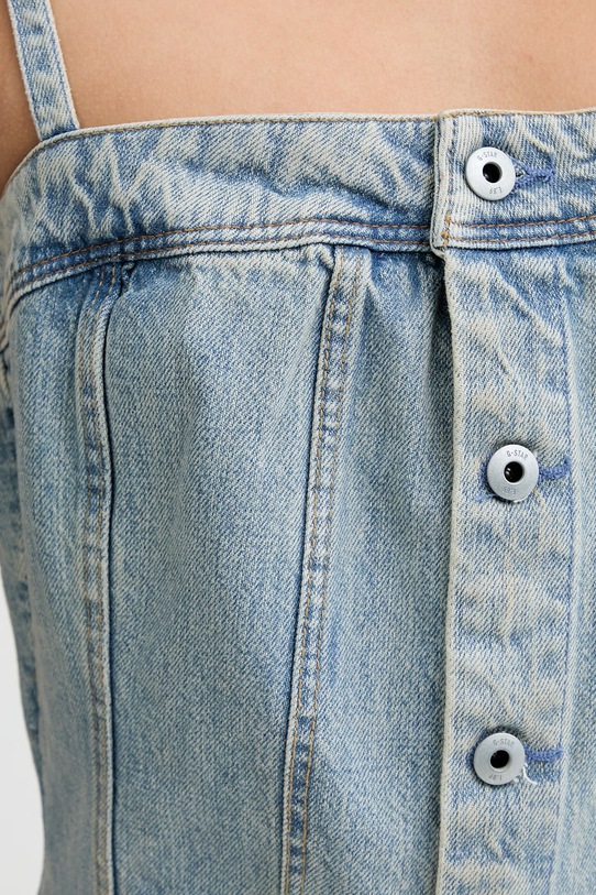 G-Star φόρεμα ντένιμ Kick Bustier D28505.E352 μπλε