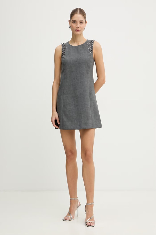 MAX&Co. sukienka z dodatkiem wełny MCOUGOLA 2616221071200 szary SS26
