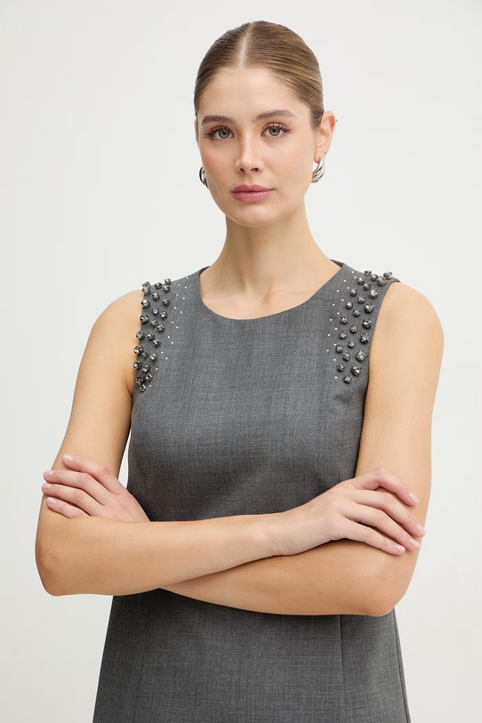 MAX&Co. sukienka z dodatkiem wełny MCOUGOLA szary 2616221071200