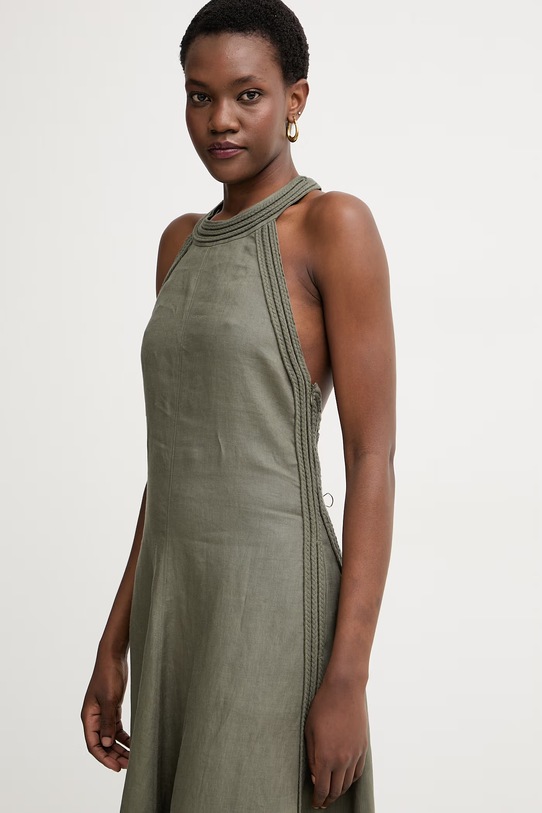 Max&Co. сукня лляна MCOCARABO зелений 2616221015200