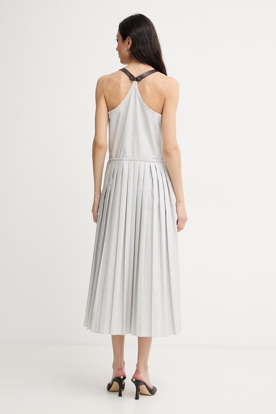 Одяг Max&Co. Плісирована сукня з бавовною MCORIBES 2616221044200 сірий