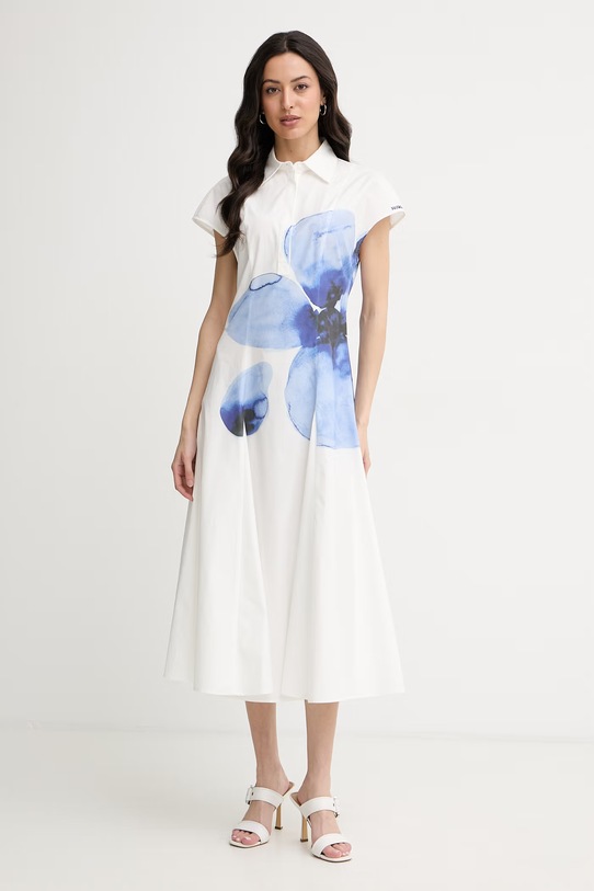 Max&Co. rochie de vară din bumbac MCOGIORNO alb 2616221064200