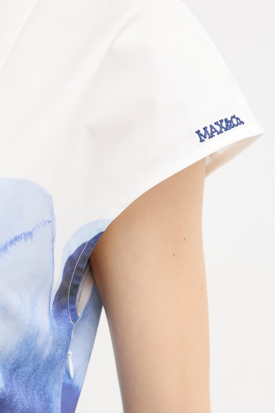 Max&Co. rochie de vară din bumbac MCOGIORNO 2616221064200 alb