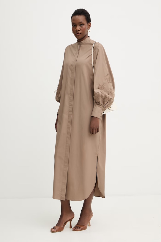 Bavlnené šaty MAX&Co. MCOSPORT 2616221113200 hnedá SS26