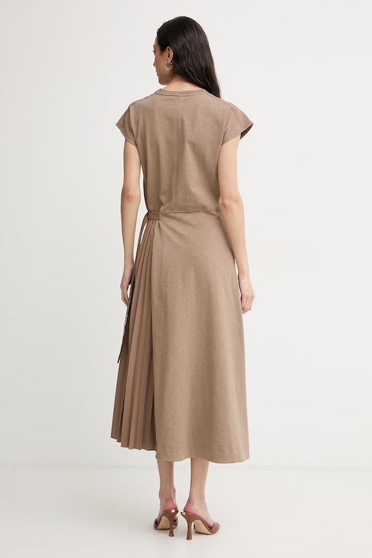 Îmbrăcăminte Max&Co. rochie evazată cu bumbac MCOCOLIBRI 2616621044200 maro