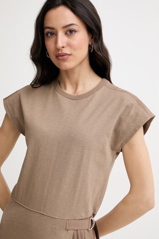 Max&Co. rochie evazată cu bumbac MCOCOLIBRI maro 2616621044200