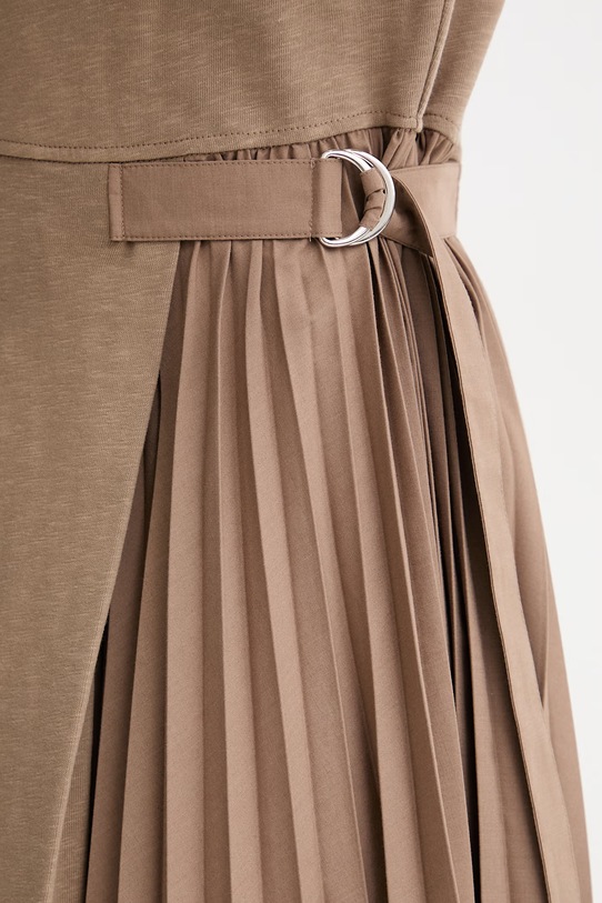 Max&Co. rochie evazată cu bumbac MCOCOLIBRI 2616621044200 maro