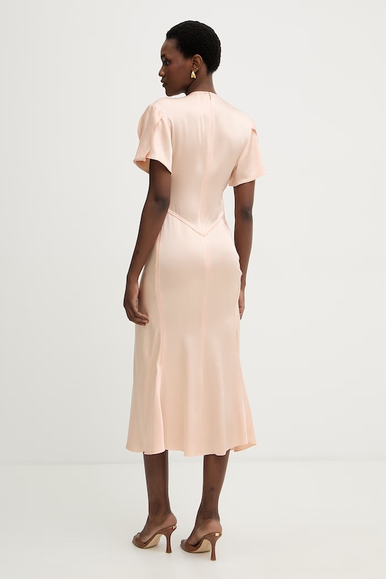 Odzież Victoria Beckham sukienka bieliźniana z wiskozą 1226WDR005195D pomarańczowy