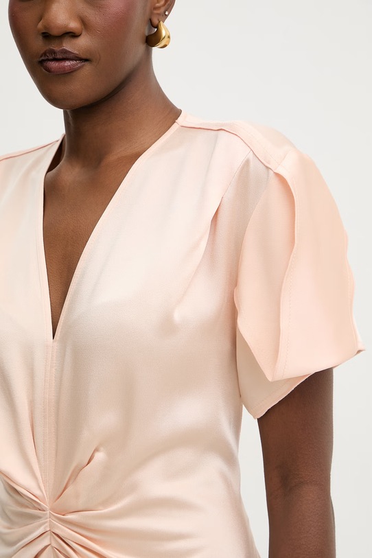 Victoria Beckham sukienka bieliźniana z wiskozą 1226WDR005195D pomarańczowy