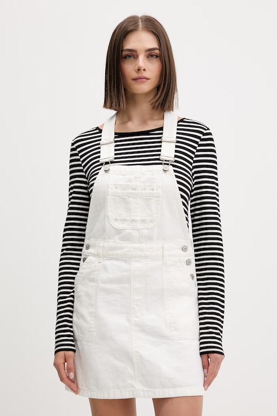 Tommy Jeans sukienka jeansowa biały DW0DW22002